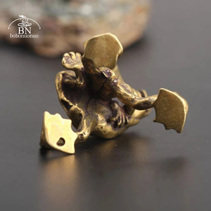 Imitate Antique Pure Copper Solid Tea Pet Statue Brass Ornament Accessories