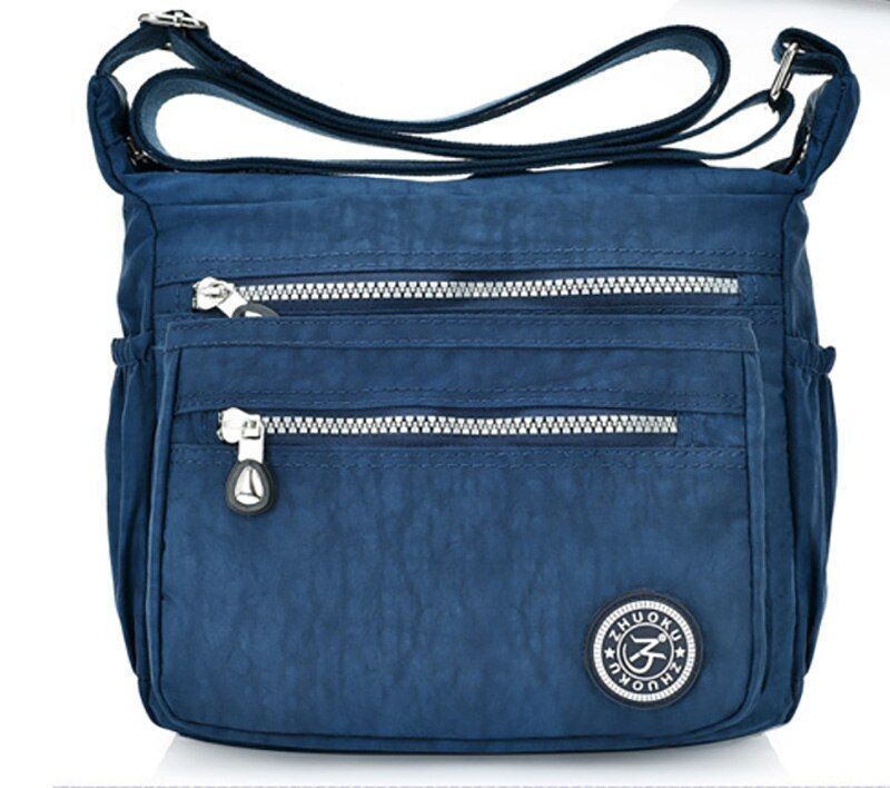 Casual Tote Nylon Shoulder Bag Polyester Fashion Solid Zipper Travel Crossbody