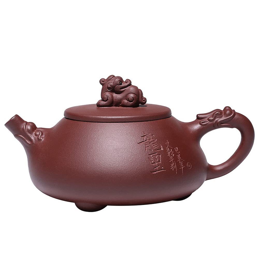 250ml Purple Clay Teapot Yixing Handmade Kettle Kung Fu Tea Decor