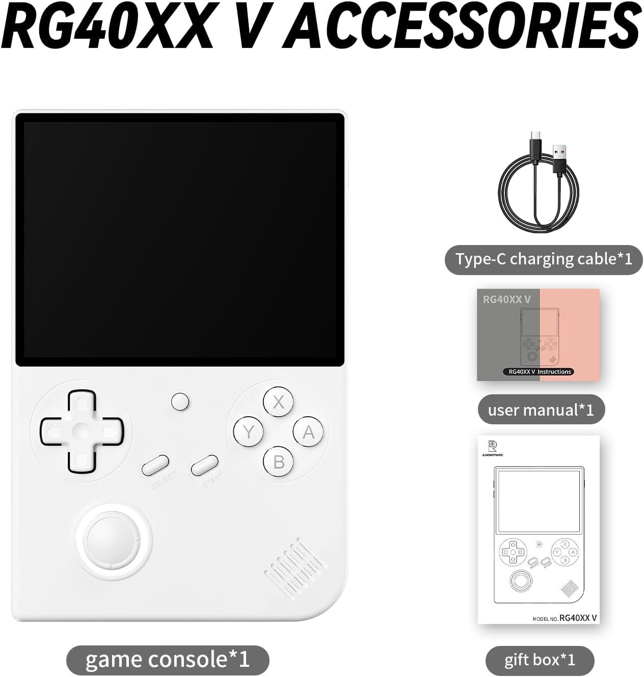 RG40XX V Linux OS Portable Handheld Game Console 64GB 4.0" Display 5000 Games
