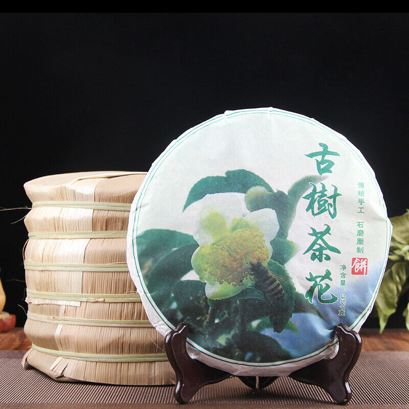 357g Pu-erh Tea Cake Raw Tea 357g Tea Flower Pu-erh Cake 谷花普洱茶饼生茶 茶花普洱饼大雪山茶区普洱茶叶