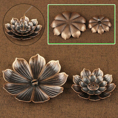 3.3inch New Buddhism Lotus Line Incense Plate Coil Base Incense Burner Holder