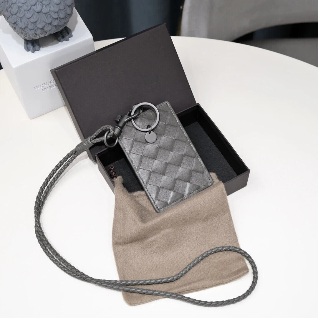 Card Holder 100% Sheepskin Bag Woven Men's Name Card Women's Employee Bags 2023