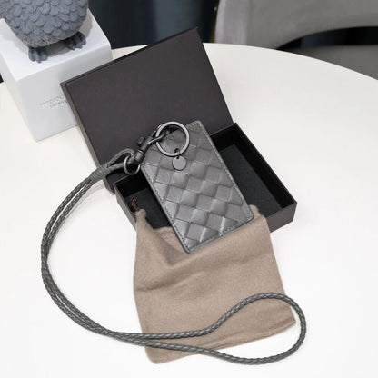 Card Holder 100% Sheepskin Bag Woven Men's Name Card Women's Employee Bags 2023