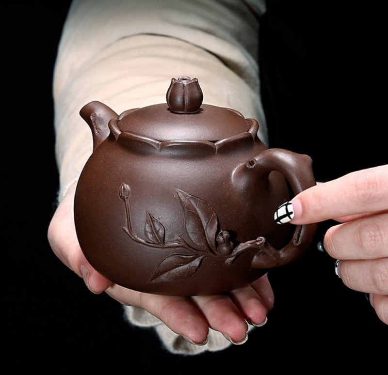 Yixing Zisha Marked Pot 9 Infuser Hole Master Pot Pomegranate Shape Tea Pot Real