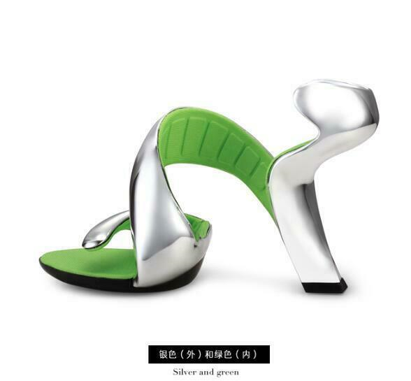 Fashion Women Open Toe Low Top Special Bottomless Heels Wedding Sandals New