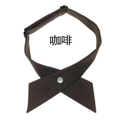 Women Criss Cross Bow Ties Fashion Solid Detachable Collars Apparels Accessories