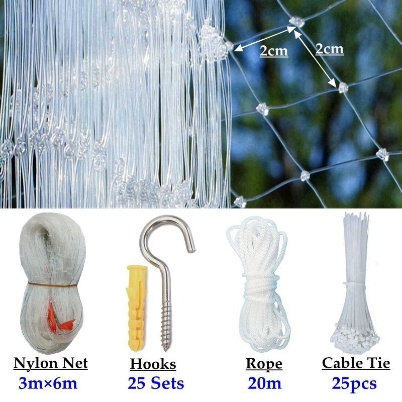 Cat Safety Net Nylon 2x2cm Hole Screen Home Balcony Pets Fall Protection Netting