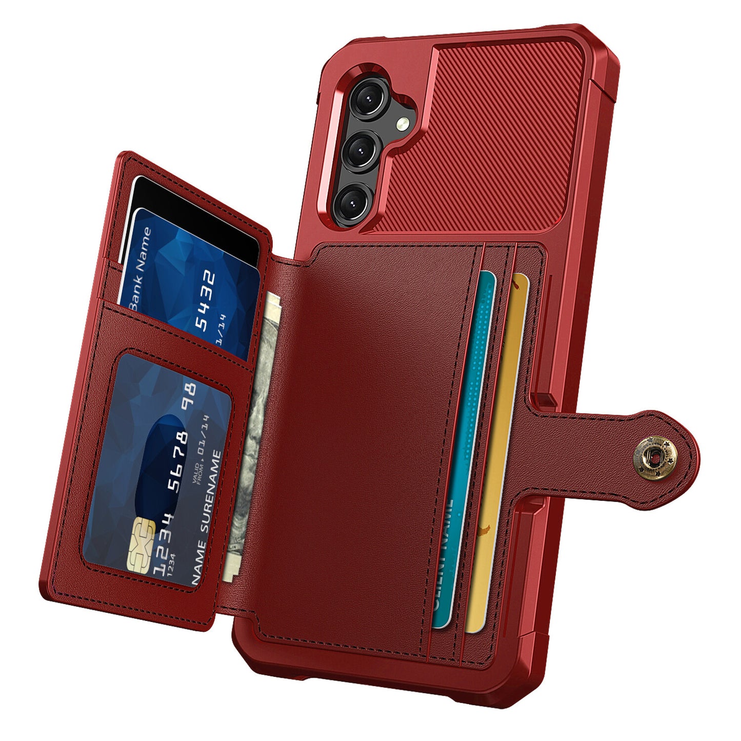 For Samsung Galaxy A16 A26 5G A36 A56 A55 A54 A35 A15 A14 Case with Card Holder