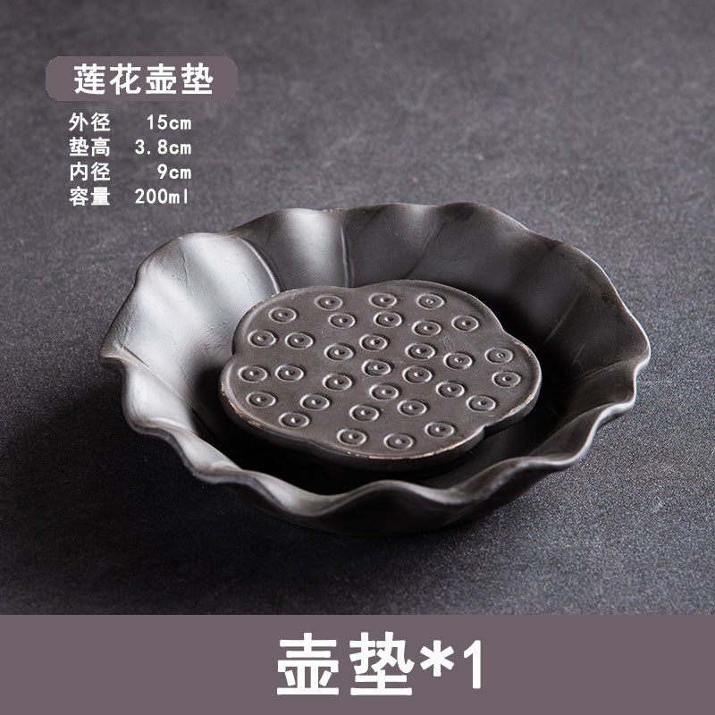 Purple Clay Teapot Mat Storage Water Dry Pot Holder Teapot Base