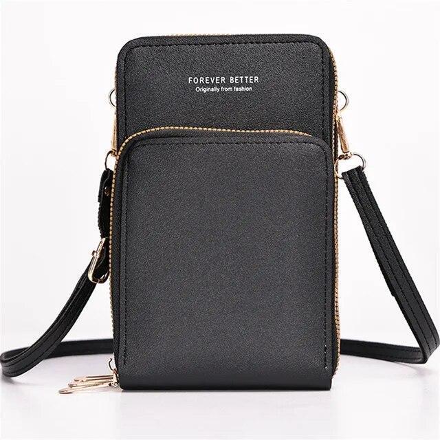 Women Touch Screen RFID Crossbody Cell Phone Bag Wallet Pouch Shoulder Purse
