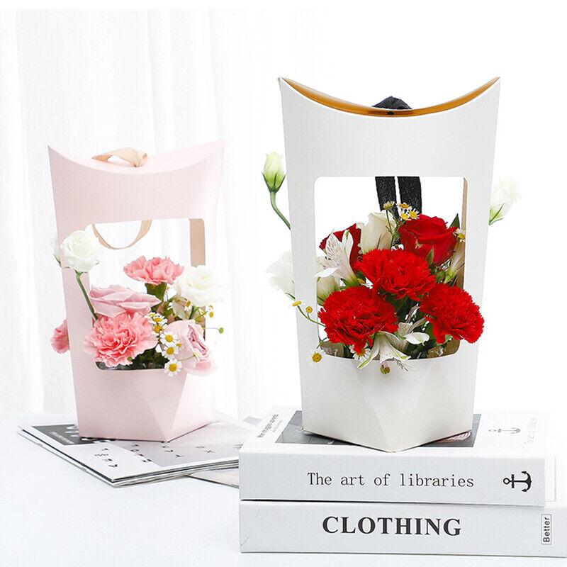 5Pcs Gift Box Flower Paper Boxs Creative Bouquets Bag Wedding Gift Boxes