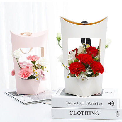 5Pcs Gift Box Flower Paper Boxs Creative Bouquets Bag Wedding Gift Boxes