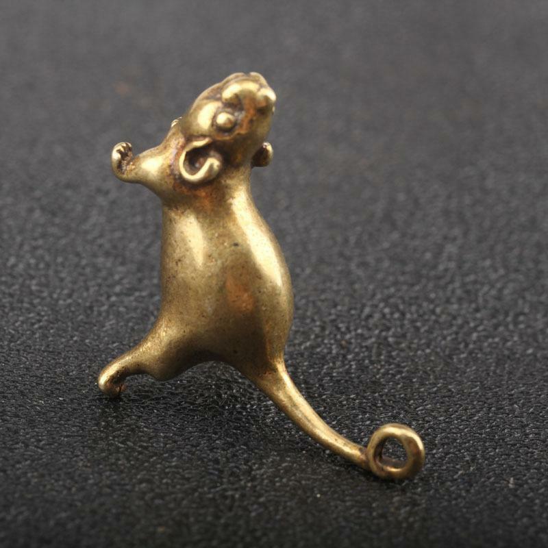 Solid Copper Delicate and Cute Mouse Keychain
