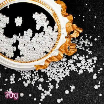 Nail Art Decals 20-100Pcs 3D Heart Charms Clear Acrylic DIY Manicure Accessories