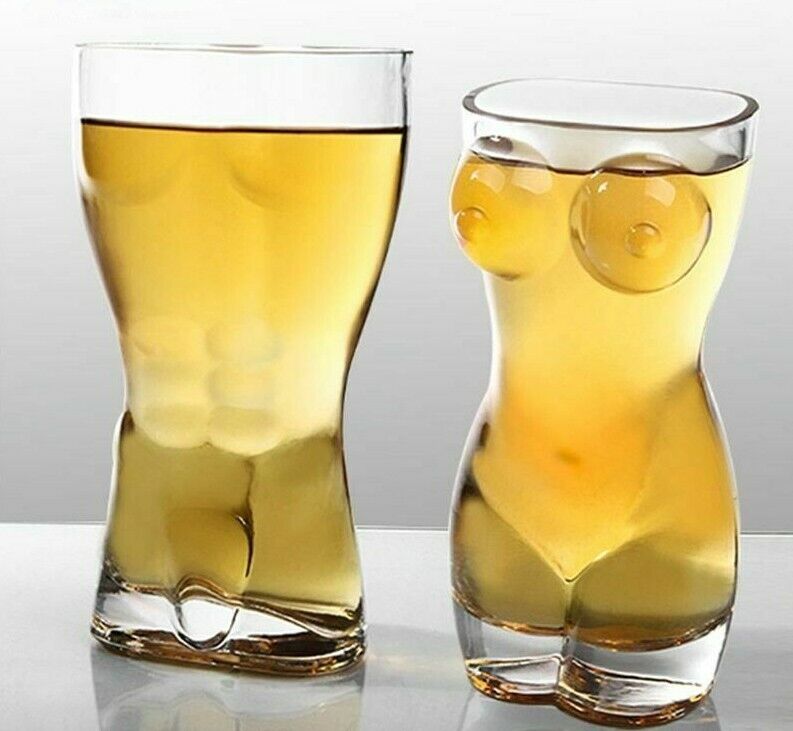 60/400ML Unique Beer Cups Funny Body Shape Wine Glass Whisky Vodka Shot Glasses