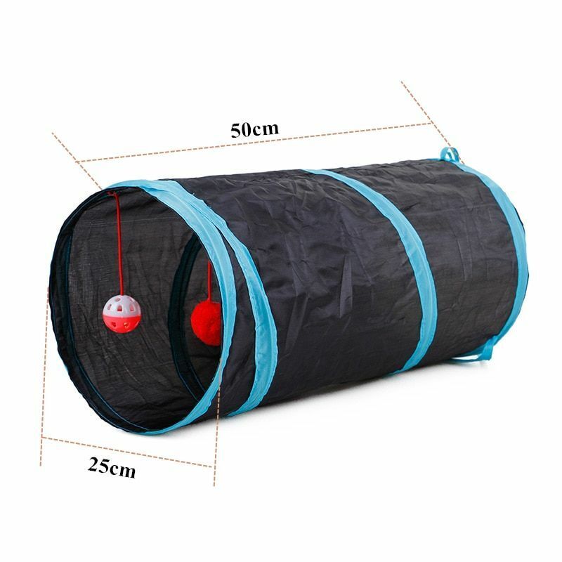Cat Tunnel Toy Indoor Collapsible Tube Kitty Bored Pet Hole Puppy Kitten Rabbit