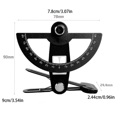 Anodized Aluminum Throw Meter Rudder Angle Ruler Black For RC Model Airplane A