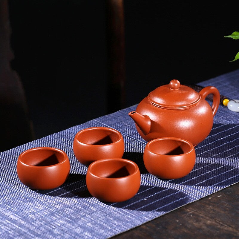 Marked Tea Pot Real Yixing Zisha Zhu Clay Pot 10 Infuser Holes Matching Tea Cup