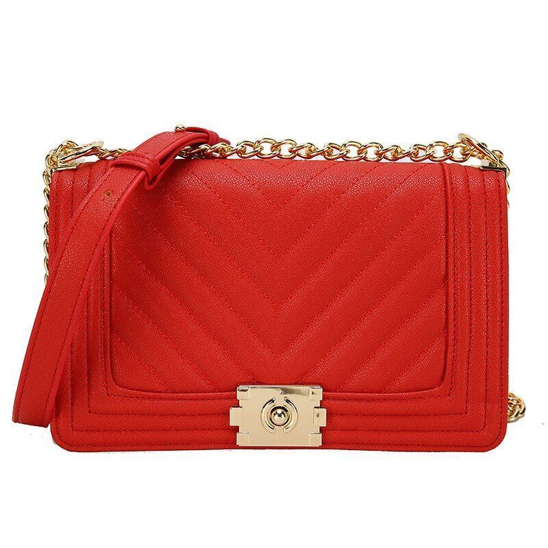 Retro Embroidery Chain Bag Handbag Shoulder Messenger Small Square Bag S/L Size
