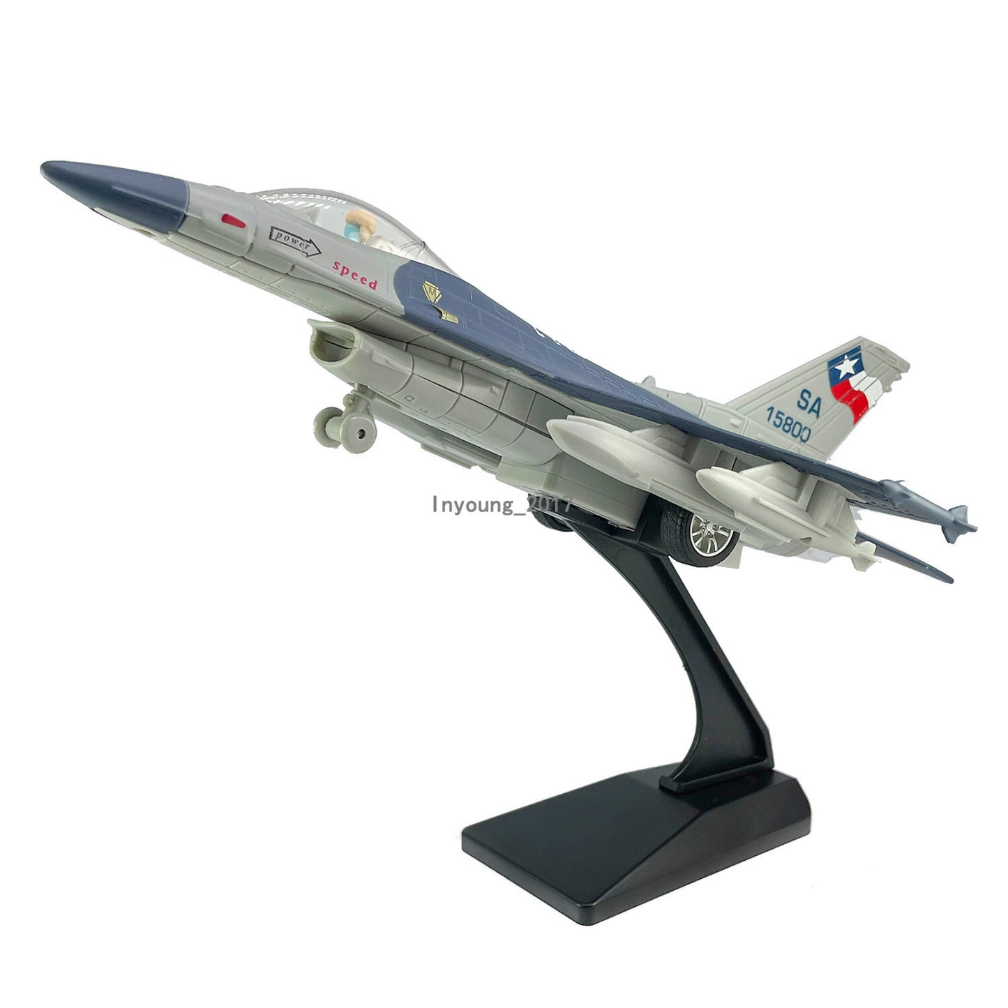 1:72 Scale 1985 F16 Fighter Jet Airplane Model Metal Diecast Plane Toy Blue
