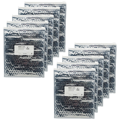 10 Pack 8"x 10" Resealable Cushioned Static Shielding Bags, Lightweight ESD