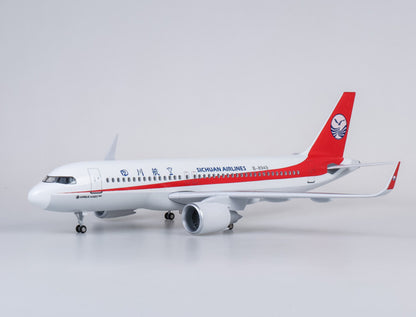 1:80 47CM SICHUAN AIRLINES AIRBUS A320neo Airplane Landing Gear Resin Model