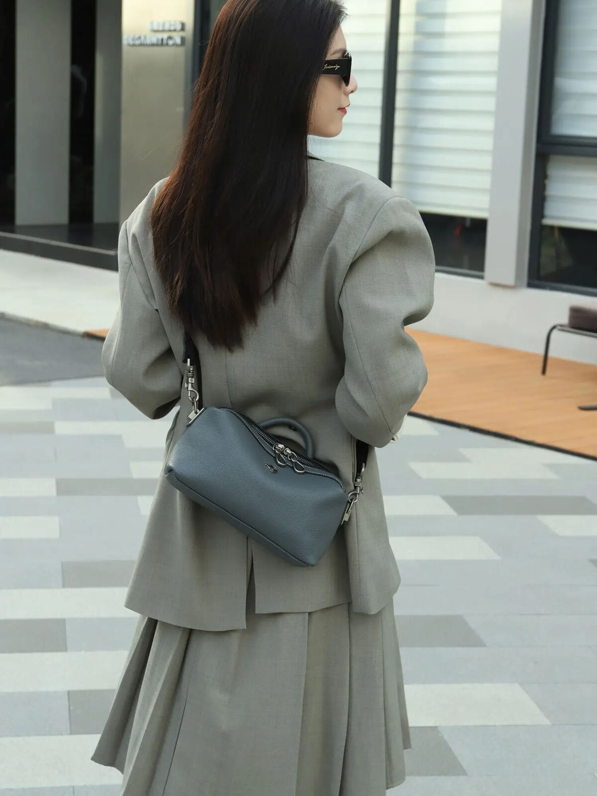 Small Square Bag for Ladies Soft Genuine Leather Cute Women‘s Crossbody Handbag