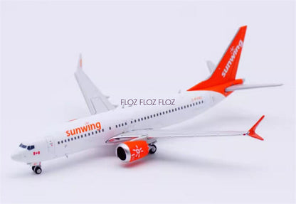 for JC Wings for Sunwing for Boeing 737 MAX 8 C-FYXC 1:400 plane Pre-built Model