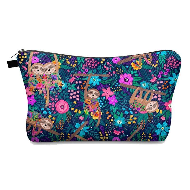 Leopard Printed Cosmetics Organizer Bag Storage Waterproof Makeup Purse Travel