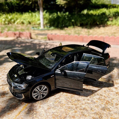 1:18 AUDI A6 Diecast Model Car Toy Metal Vehicle Collection Sounds Light