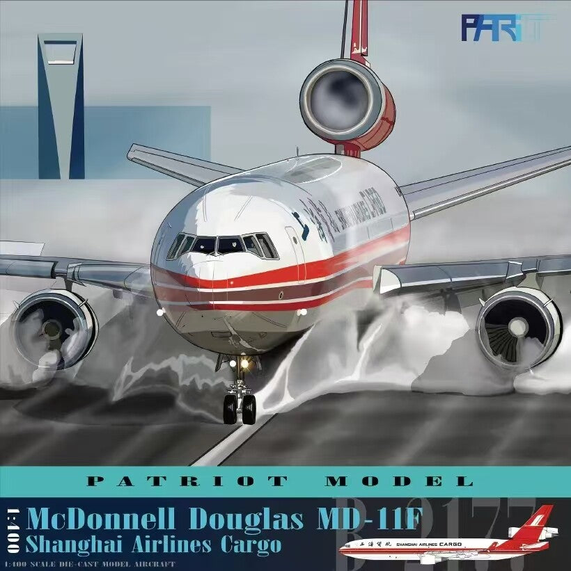 1:400 PATRIOT MODEL Shanghai Airlines Cargo Plane MD-11F Diecast Aircraft Model