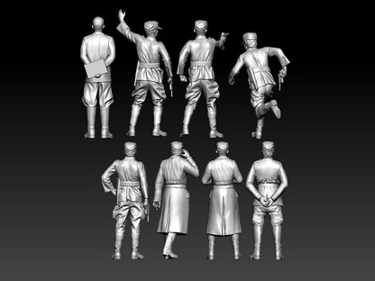 1/72/48/35/87/100/144 World War II Anti Japanese Army Officer Group of 8