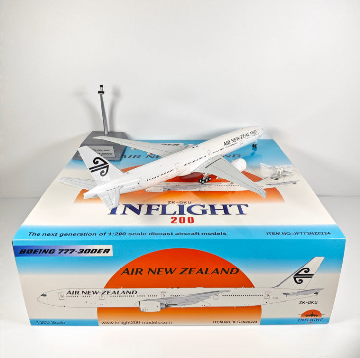 1:200 InFlight Air New Zealand B777-300ER ZK-OKU Airplane Diecast Plane Model