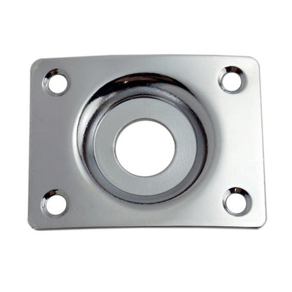 Silver Guitar Output Metal Jack Plate Square for Electric Bass Guitar Tele d