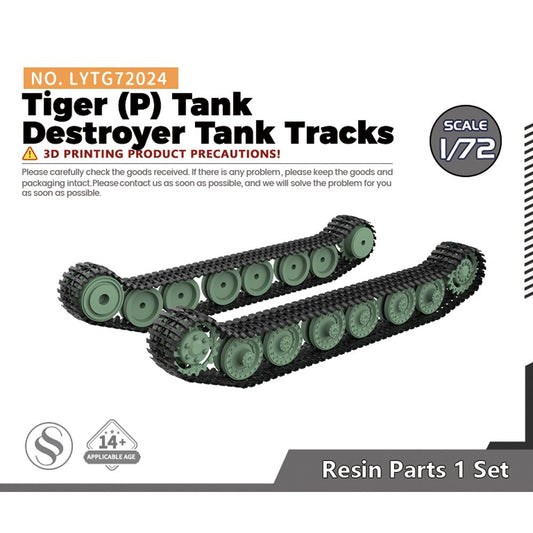 SSMODEL LYTG72024 1/72 Model Upgrade Parts Tiger (P) Tank Destroyer Tank Tracks