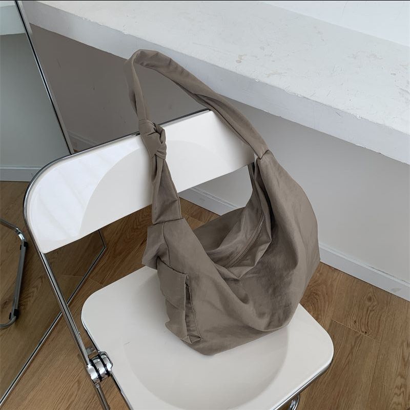 Shoulder Bag Nylon Handbag Shoulder Strap Tie Big Dumpling Crossbody Vintage Bag