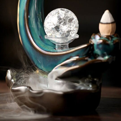 Backflow Incense Burner Incense Tray Home Creative Moon Incense Burner for Cones