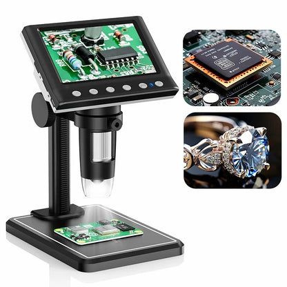 Hayve 4.3'' Digital Microscope 1600X USB Microscope 1080p Soldering Microscope