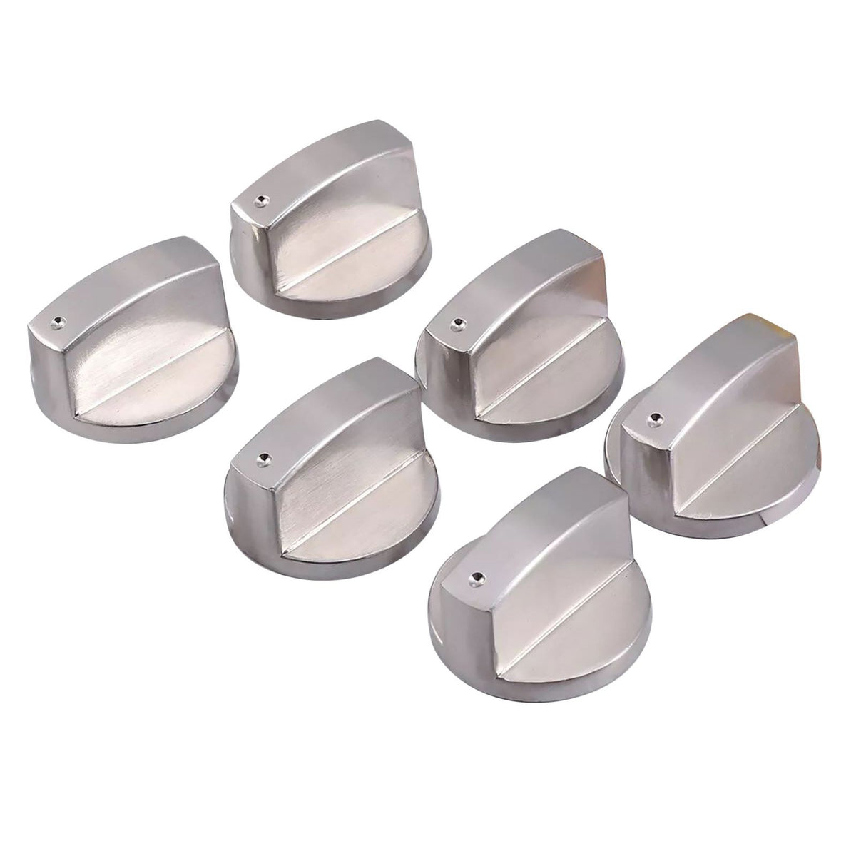New 6pcs Gas Stove Knobs Cooker Oven Kitchen Control Metal Replace