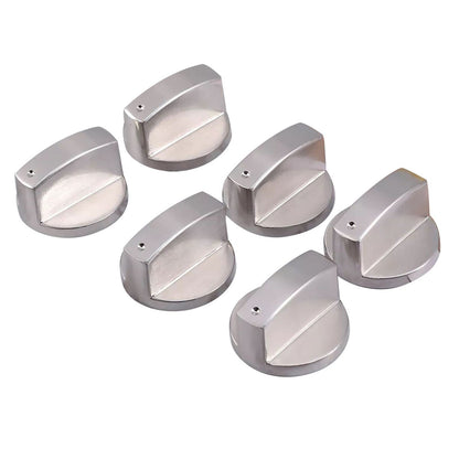 New 6pcs Gas Stove Knobs Cooker Oven Kitchen Control Metal Replace