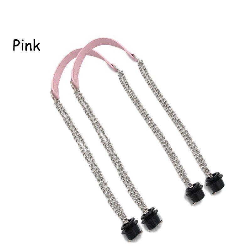 Synthetic Leather Chain Handle Silver Aluminum Handle Bag Handbag Accessories