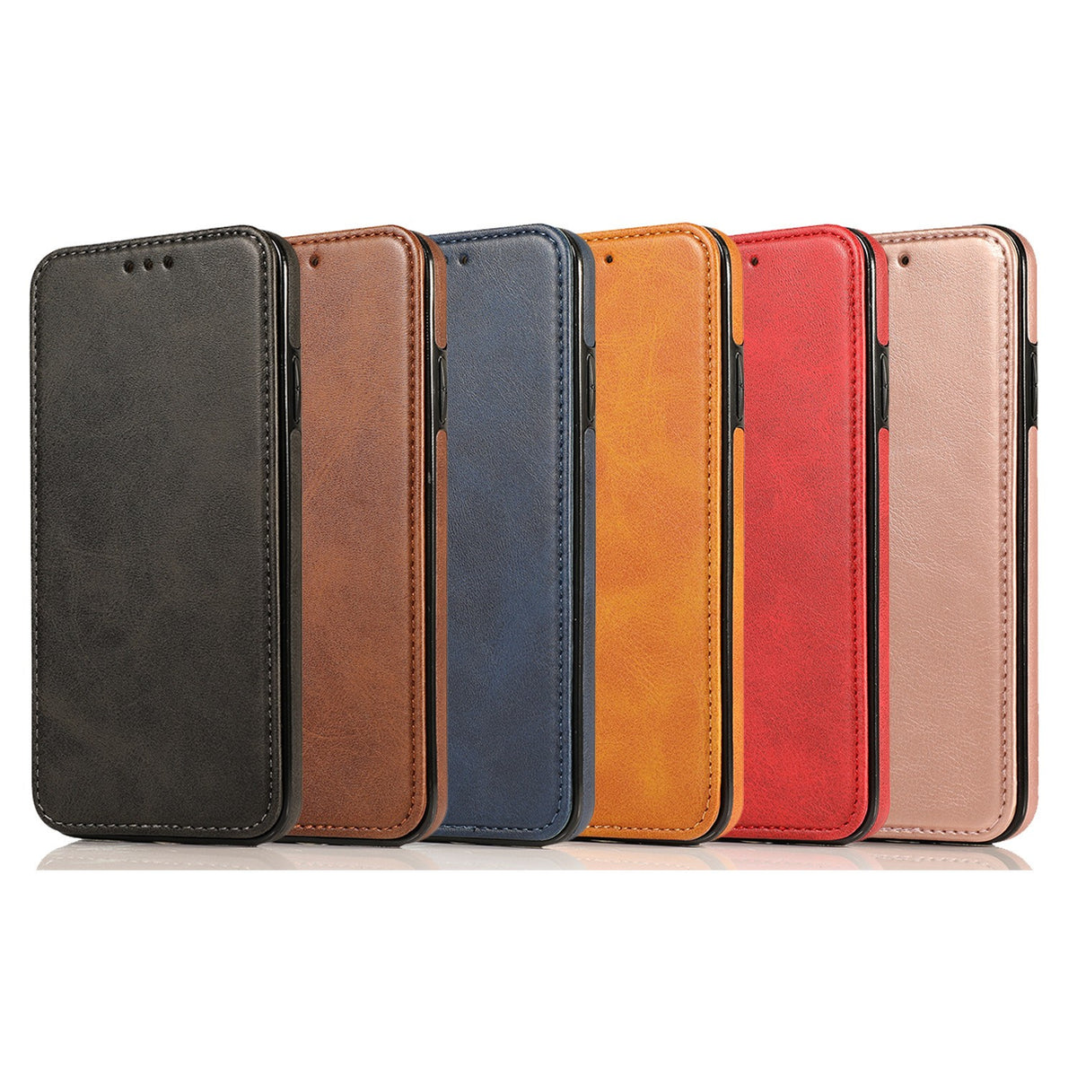 Wallet PU Leather Flip Phone Case for iPhone 17 Plus Pro Max Air/16/15/Samsung
