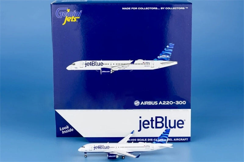 GeminiJets jetBlue for AIRBUS A220-300 N3044J 1/400 Aircraft Pre-built Model