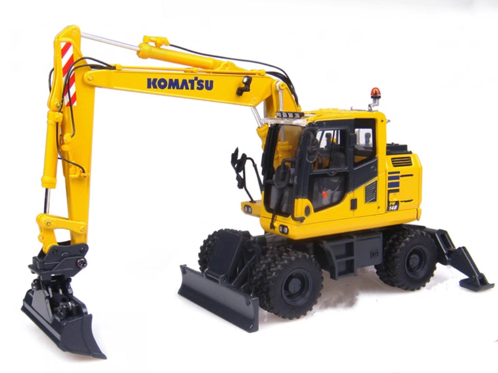 1:50 PW148-10 Multifunction Wheeled Excavator Construction Machine Diecast Model