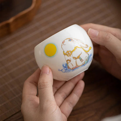 Chinese Ceramic Teacup Handmade Custom Master Cup Traditional Tea Accessories
