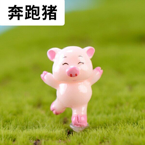 3pcs/lot Pig Family Micro Landscape PVC Crafts Home Mini Accessories Creative