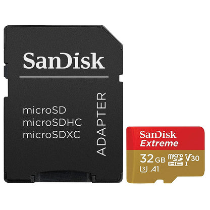 SanDisk Extreme microSD Card 32GB /64GB /128GB /256GB w/ Card Reader +SD Adapter