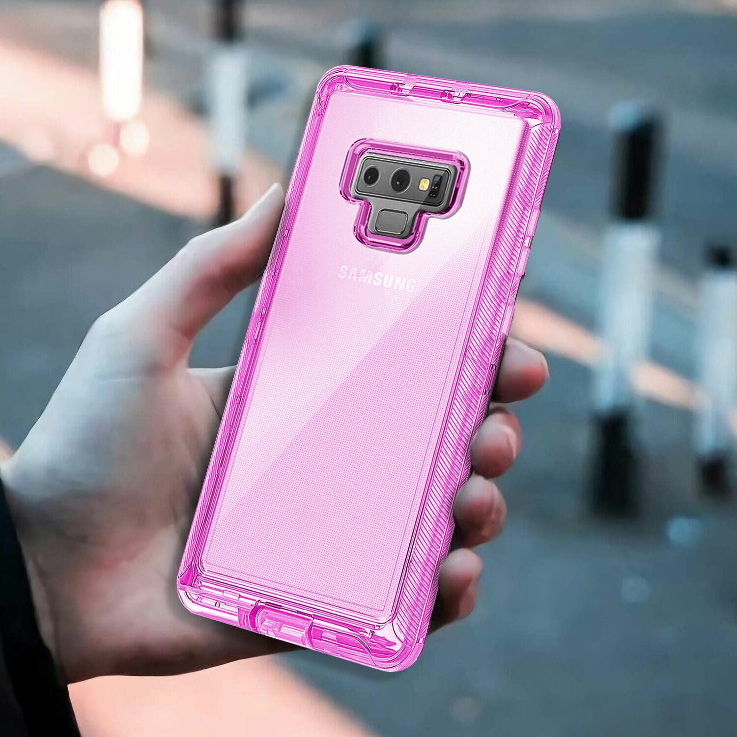 Luxury Clear Case Kickstand Clip Stand Holster Cover For Samsung Galaxy Note 9 - Thumbnail 2