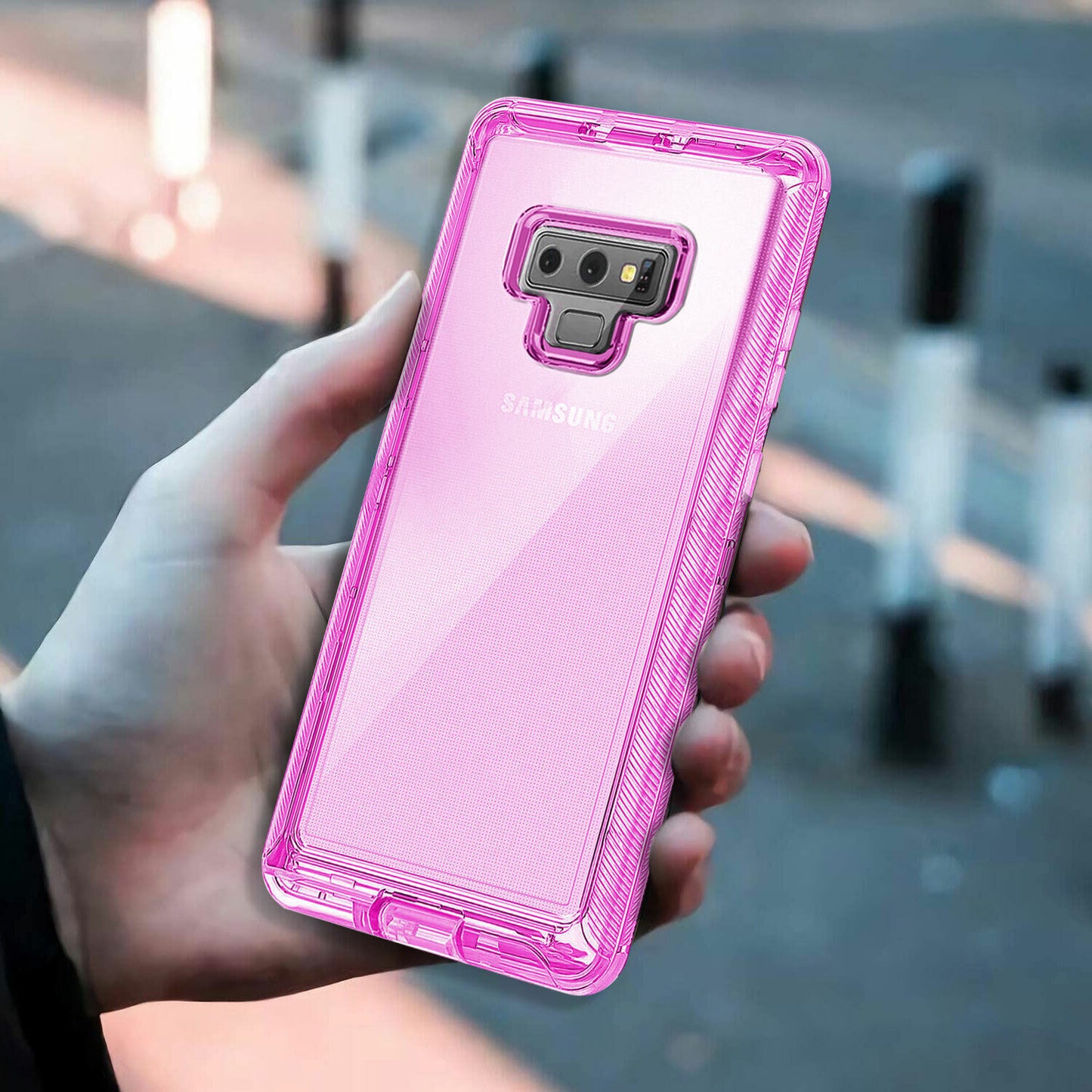 Luxury Clear Case Kickstand Clip Stand Holster Cover For Samsung Galaxy Note 9